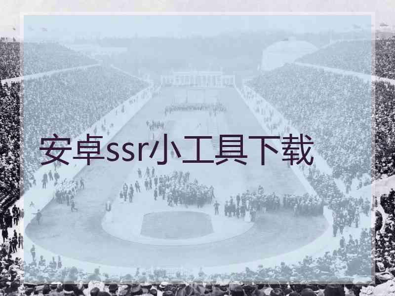 安卓ssr小工具下载 安卓ssr小工具下载