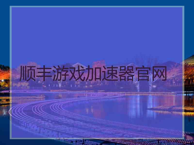 顺丰游戏加速器官网