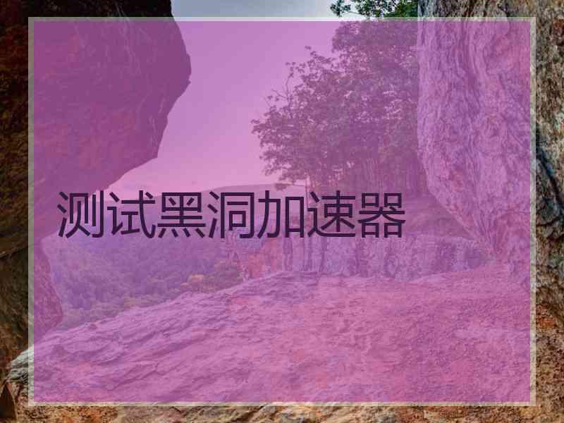 测试黑洞加速器