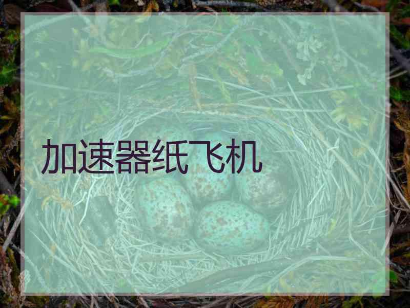 加速器纸飞机
