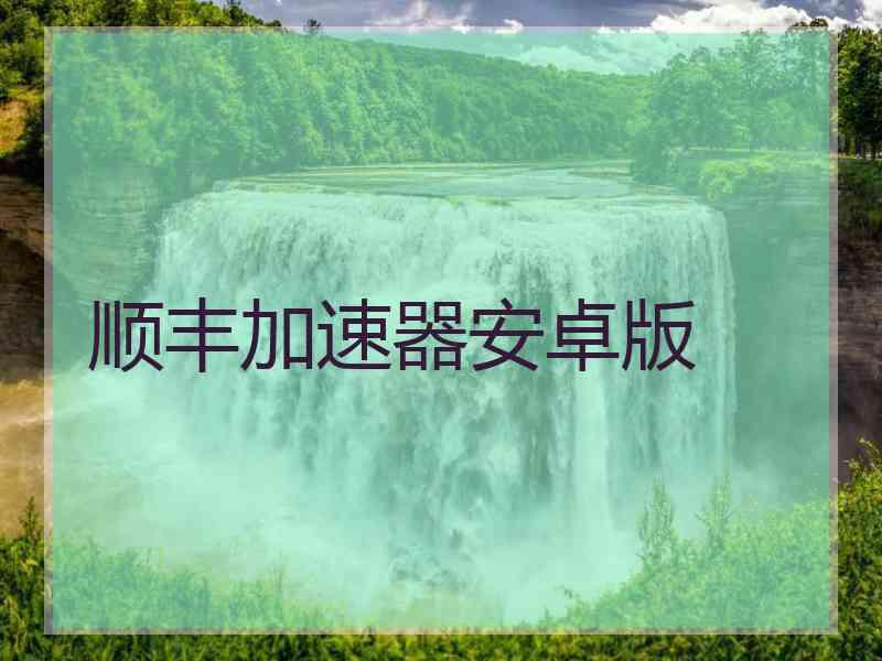 顺丰加速器安卓版