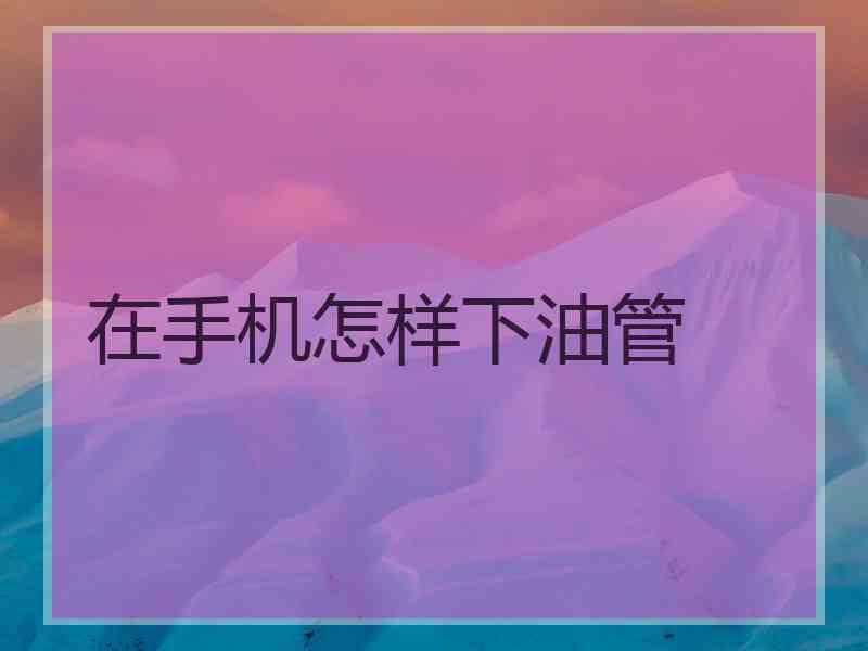 在手机怎样下油管
