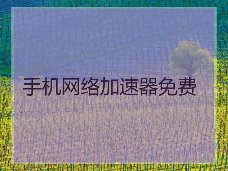 手机网络加速器免费