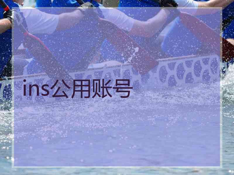 ins公用账号