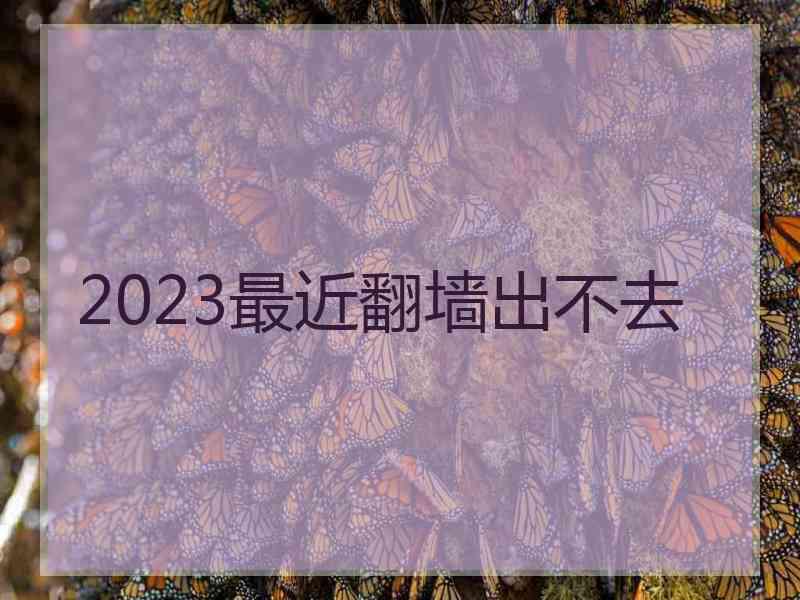 2023最近翻墙出不去