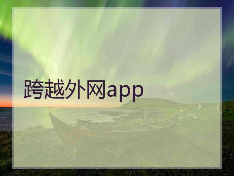 跨越外网app