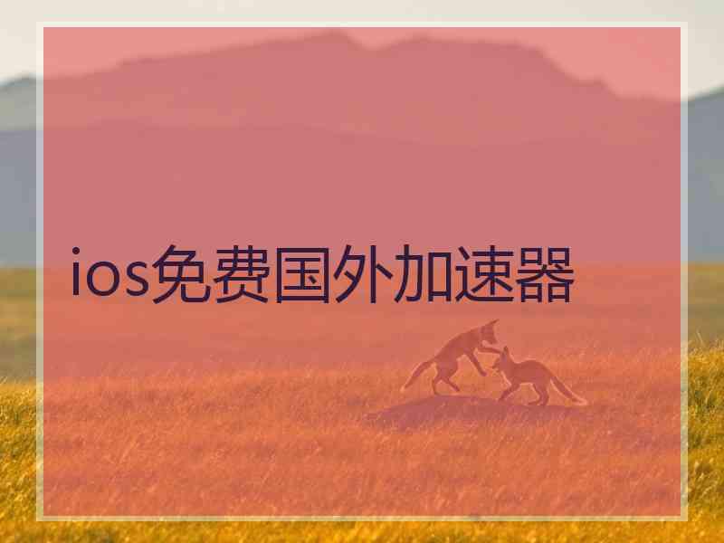ios免费国外加速器