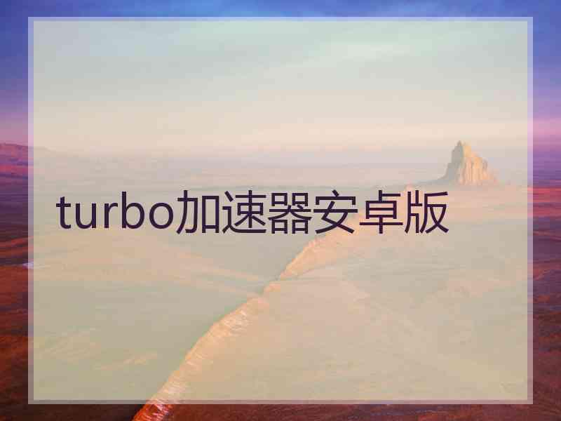 turbo加速器安卓版
