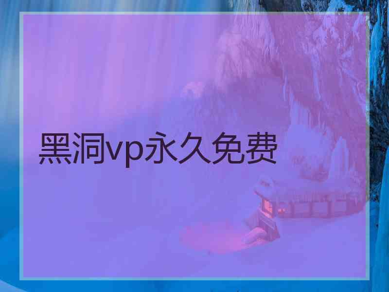 黑洞vp永久免费