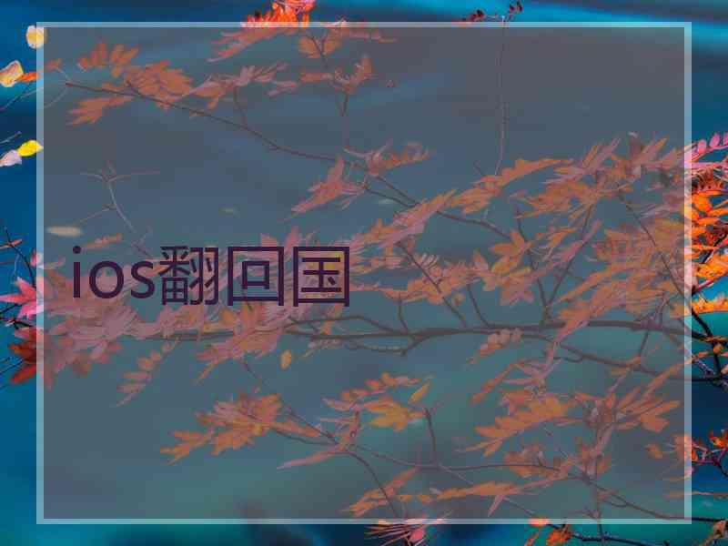 ios翻回国