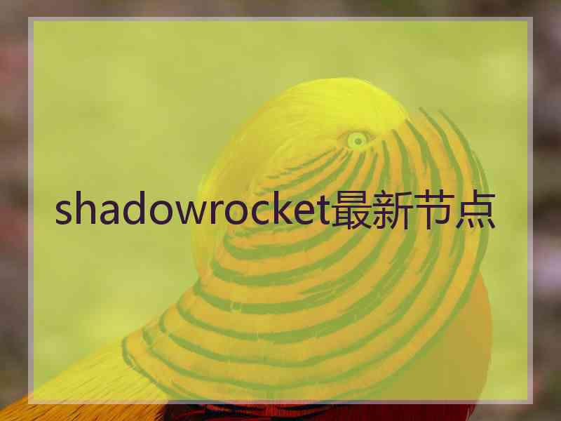 shadowrocket最新节点