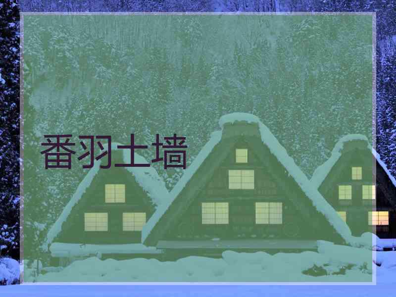 番羽土墙