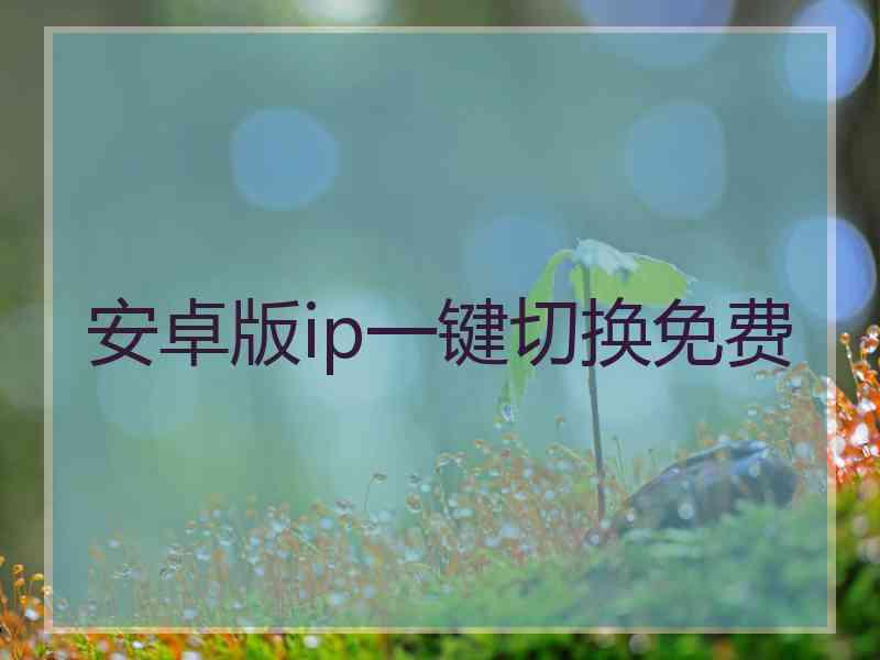 安卓版ip一键切换免费