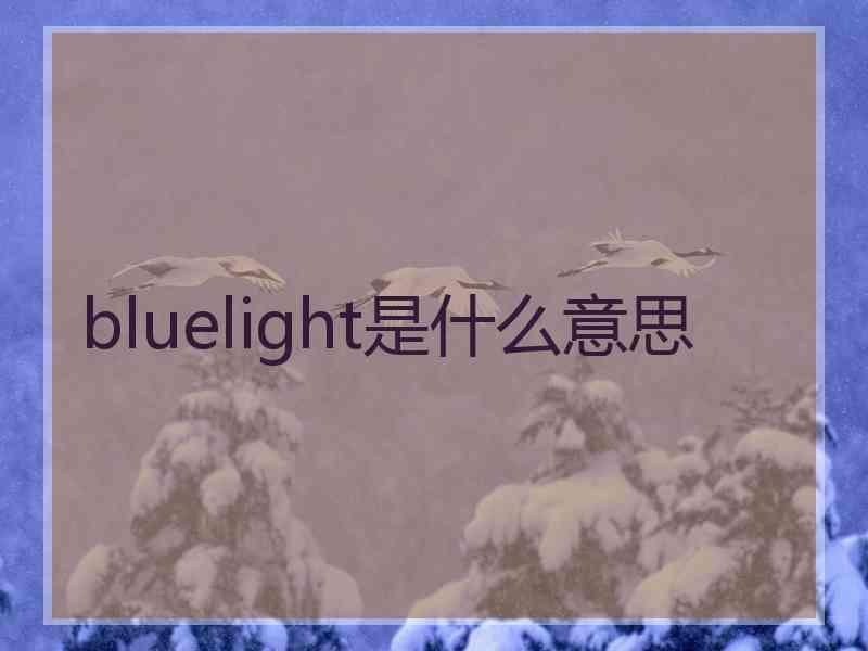bluelight是什么意思