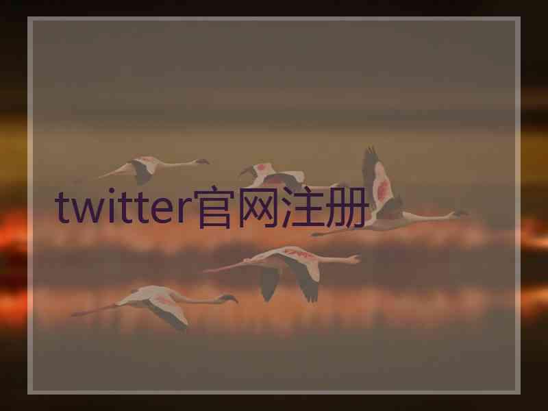 twitter官网注册