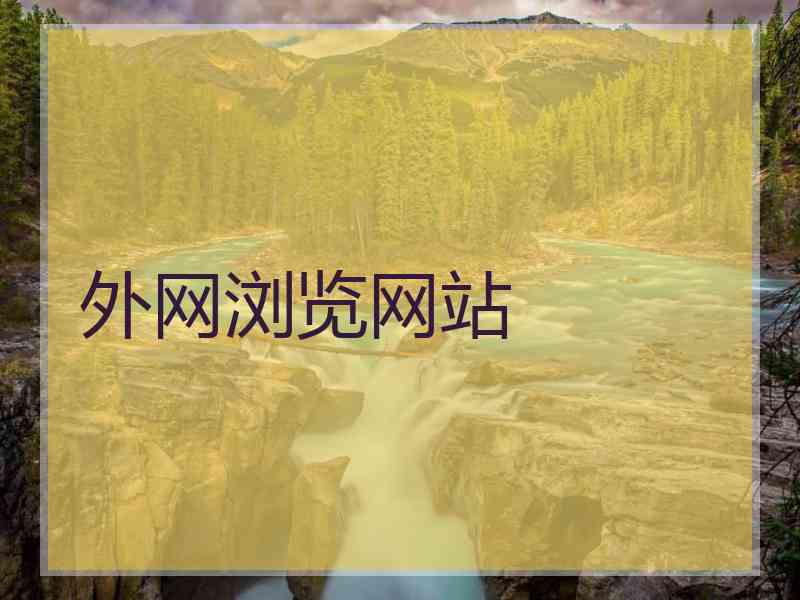 外网浏览网站