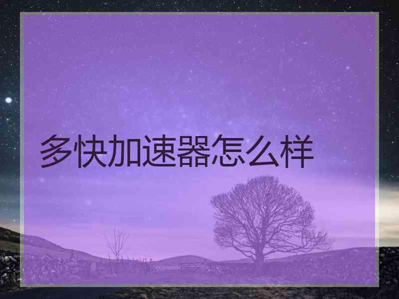 多快加速器怎么样
