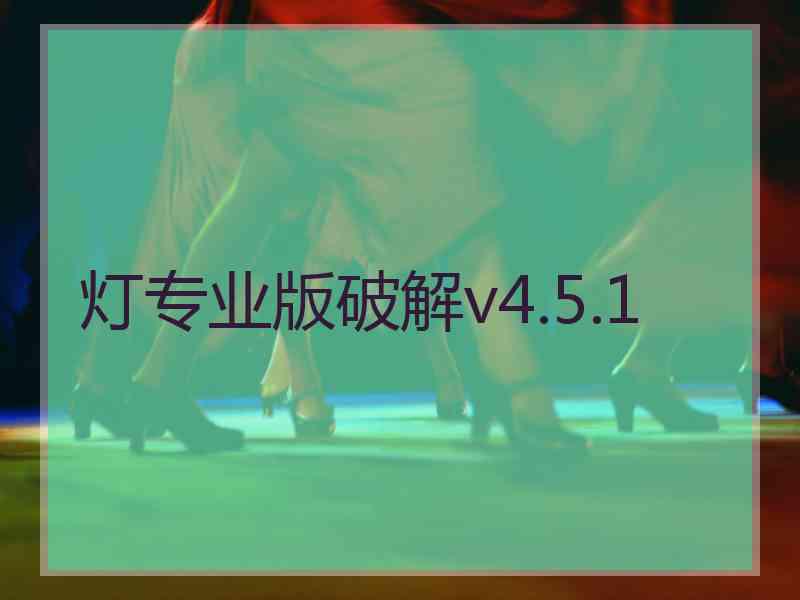 灯专业版破解v4.5.1