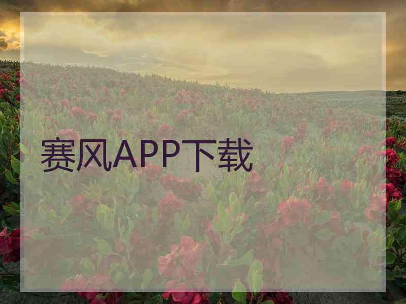 赛风APP下载