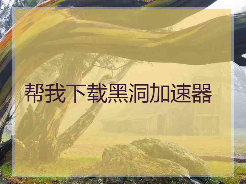 帮我下载黑洞加速器