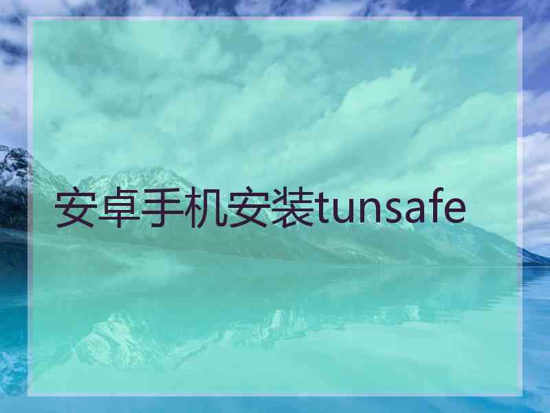 安卓手机安装tunsafe