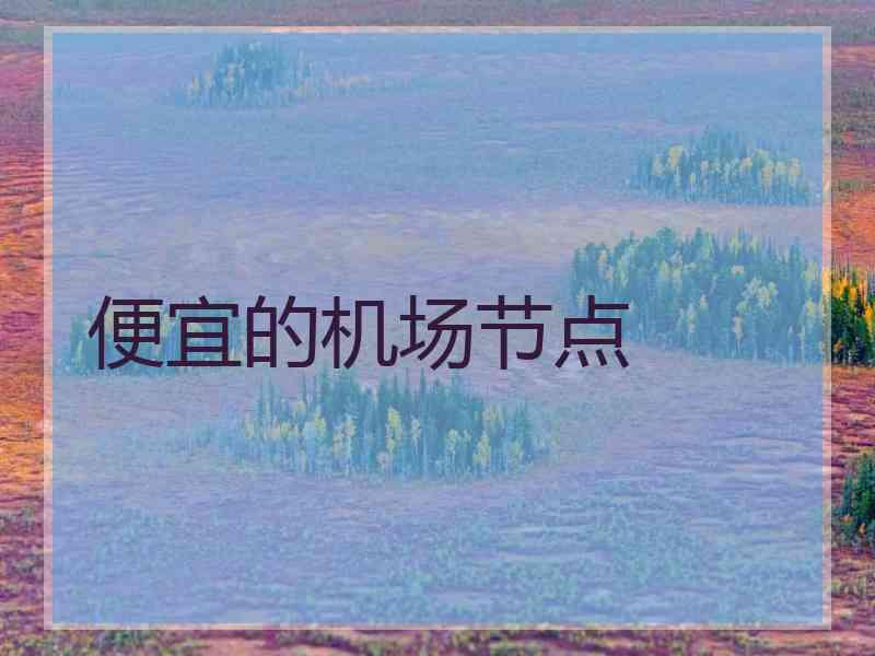 便宜的机场节点