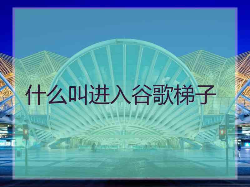 什么叫进入谷歌梯子