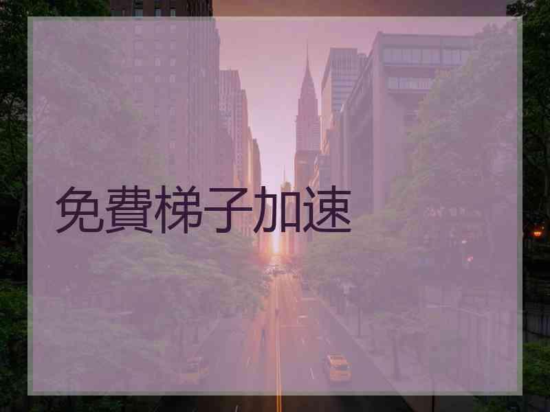 免費梯子加速