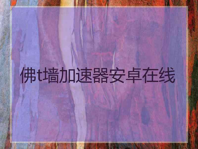 佛t墙加速器安卓在线