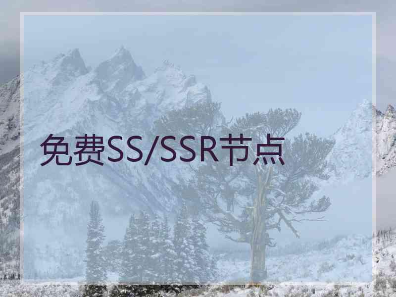 免费SS/SSR节点