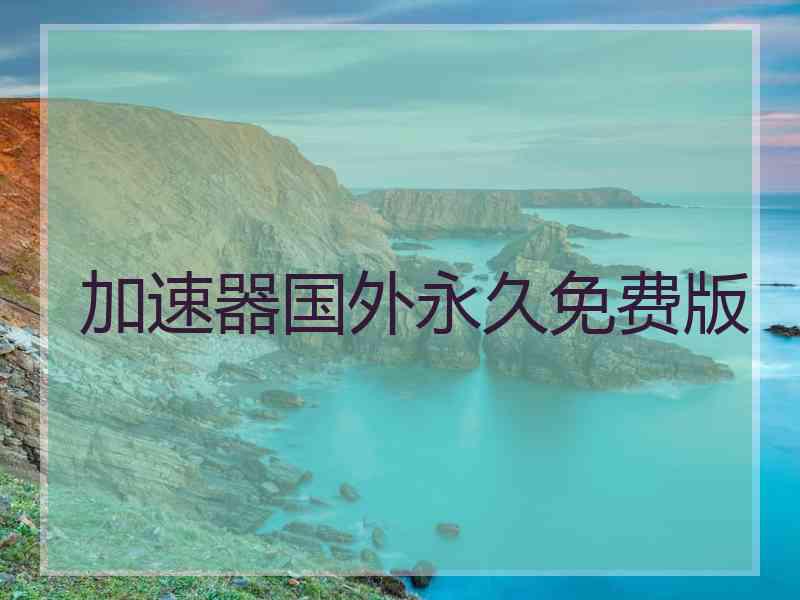 加速器国外永久免费版