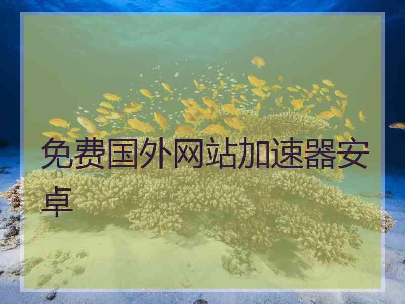 免费国外网站加速器安卓