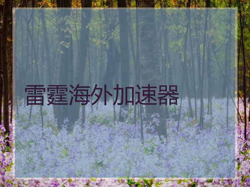 雷霆海外加速器
