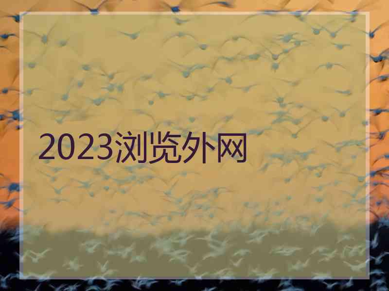 2023浏览外网