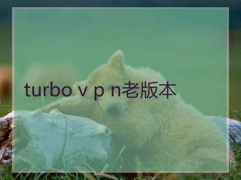 turbo v p n老版本