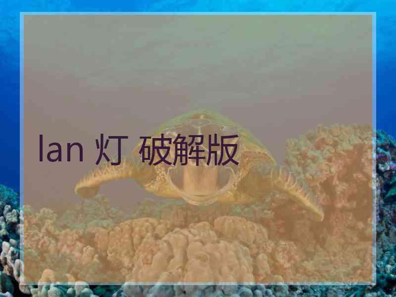 lan 灯 破解版