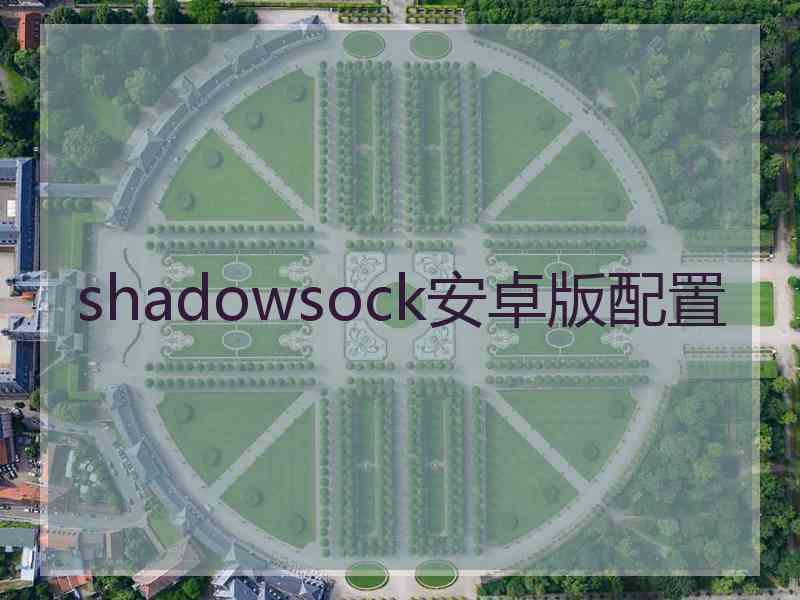 shadowsock安卓版配置