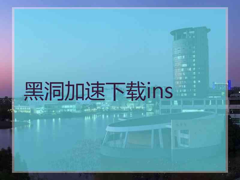 黑洞加速下载ins