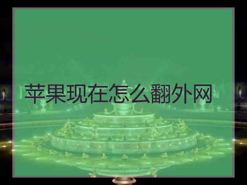 苹果现在怎么翻外网