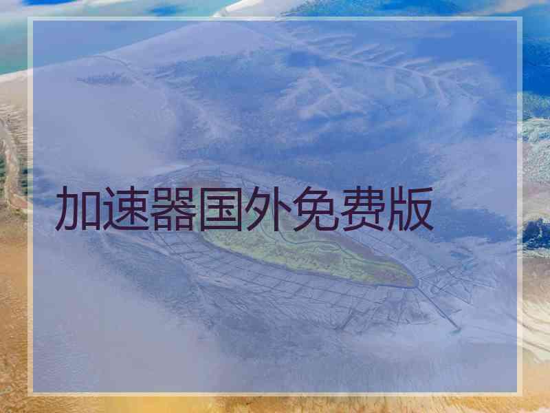 加速器国外免费版