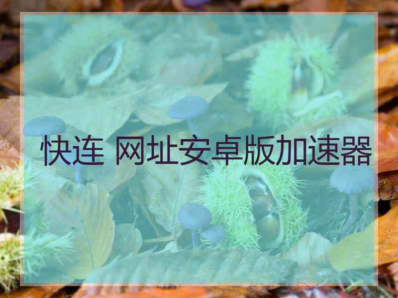 快连 网址安卓版加速器