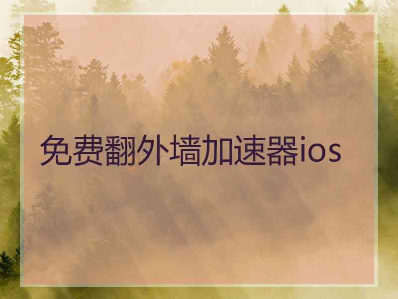 免费翻外墙加速器ios