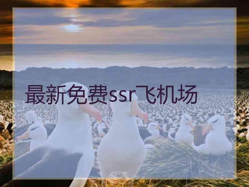 最新免费ssr飞机场