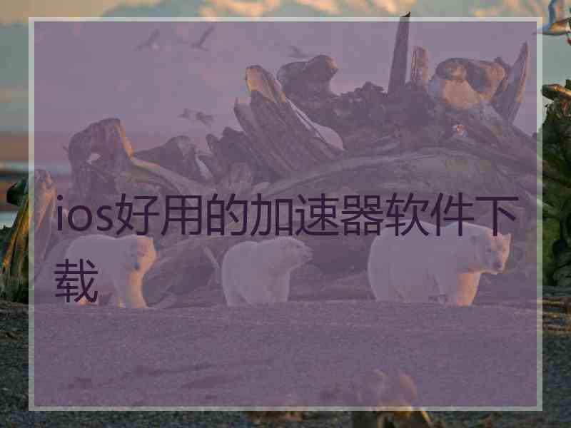 ios好用的加速器软件下载