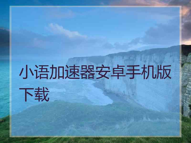 小语加速器安卓手机版下载