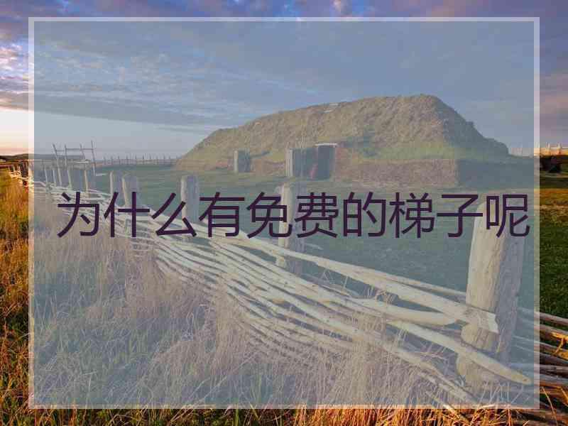 为什么有免费的梯子呢