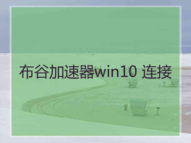 布谷加速器win10 连接
