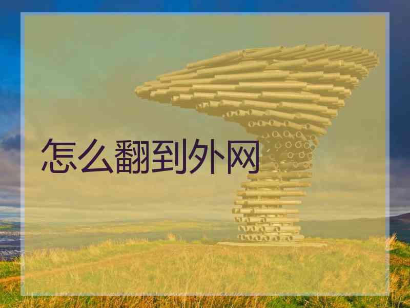 怎么翻到外网