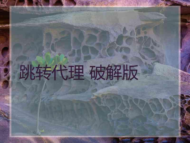 跳转代理 破解版