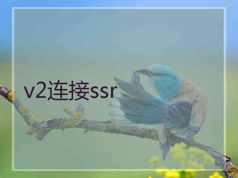 v2连接ssr
